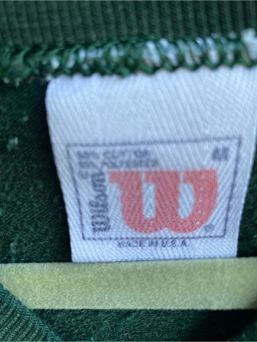 Wilson Vintage Men's Crewneck Sweatshirt in Forest Green